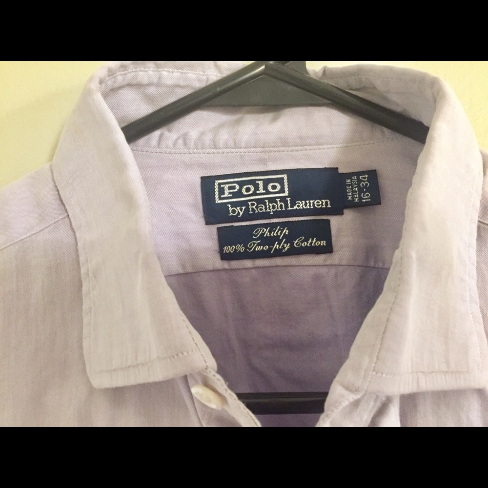 Polo Ralph Lauren lilac dress shirt 16” collar